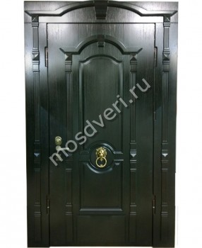 Дверь МДФ с натуральным шпоном с широким добором, декором и кнокером - купить от производителя Мосдвери Дверь МДФ с натуральным шпоном с широким добором, декором и кнокером