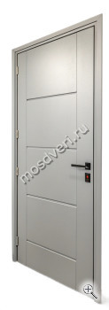 Входная дверь в квартиру серого цвета с покрытием ламинат СДД-016 - купить от производителя Мосдвери Входная дверь в квартиру серого цвета с покрытием ламинат СДД-016
